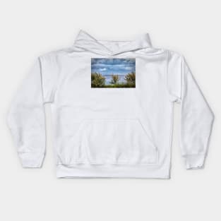 Coastal Clouds Building Kids Hoodie